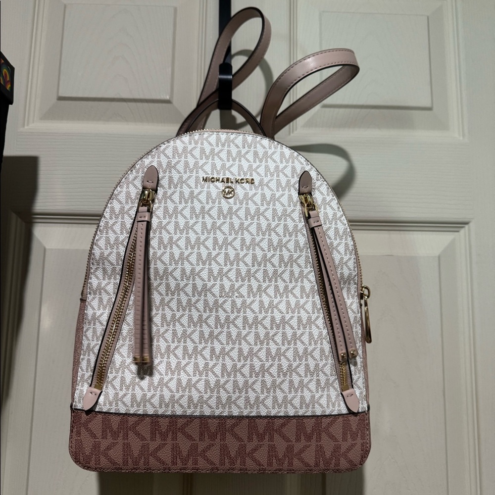 Michael Kors Brooklyn Medium Pink Backpack